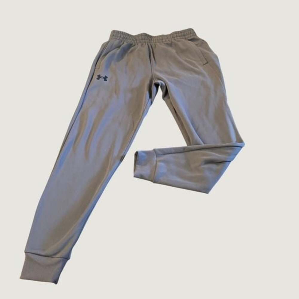 Under Armour Mens Gray Loose Fit Fleece Joggers Sweatpants Large LG Activewear L